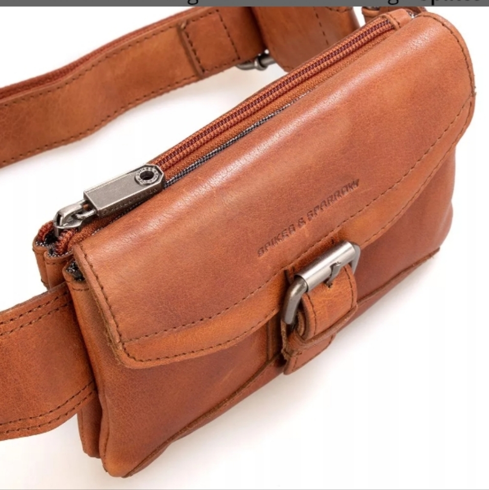 Spikes and Sparrow Leather Tan Caramel Belt BagWoman's - Picture 13 of 15